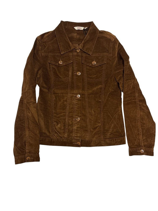 Corfu Womens Stretch Cord Jacket - Dark Walnut