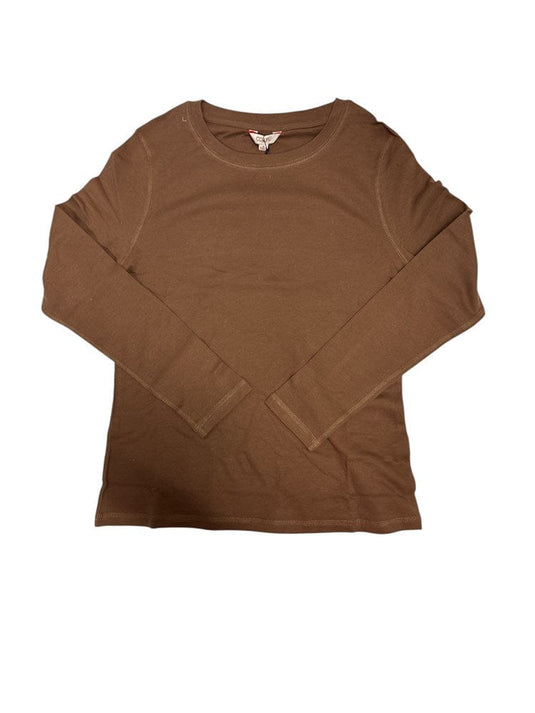 Corfu Womens Essential Long Sleeve Top - Coffee Bean