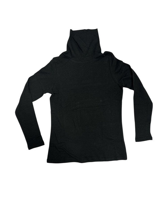 Corfu Womens Essential Turtleneck Long Sleeve Top - Black
