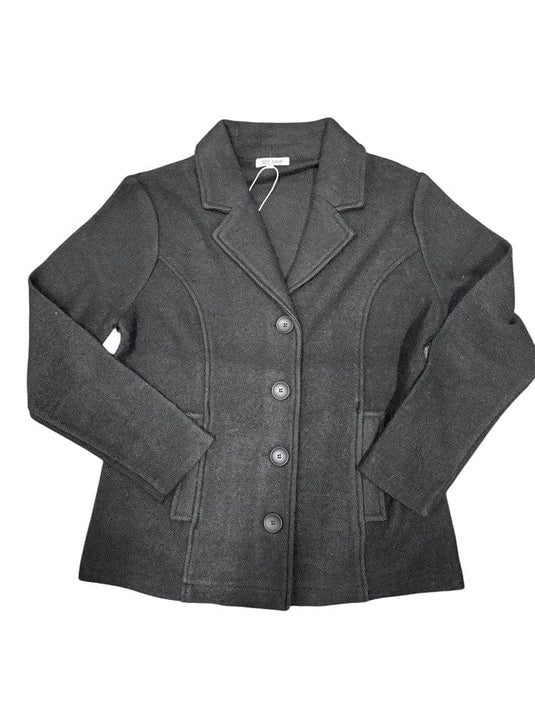 See Saw Womens 100% Boiled Wool Blazer - Black