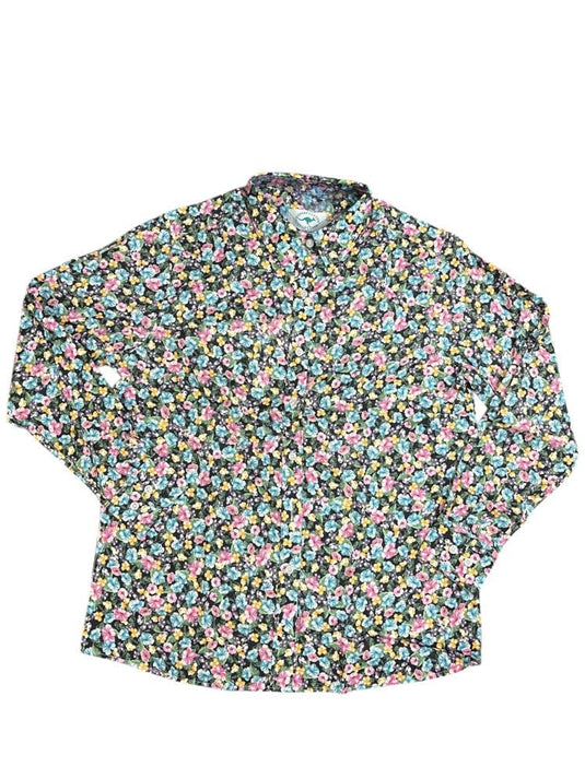 Country Classic Collection Womens Long Sleeve Semi Classic Blouse - Black Floral