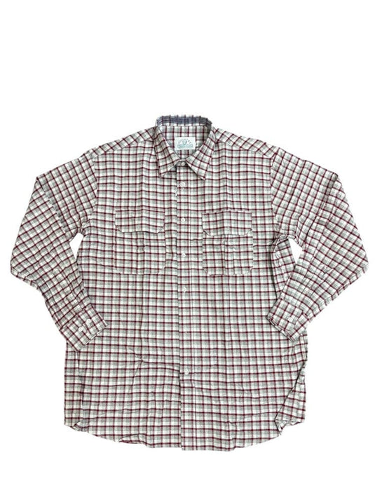 Country Tradition Mens Long Sleeve Flannelette Shirt - Red/Grey Check