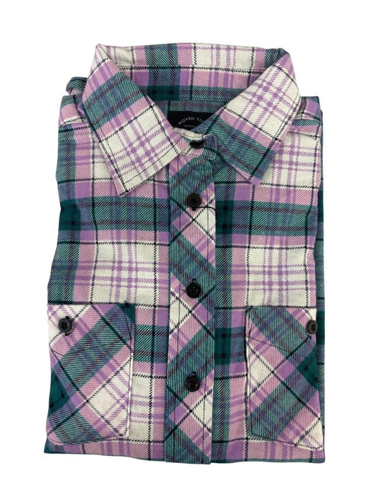 Milton Ladies Flannelette Shirts - Purple