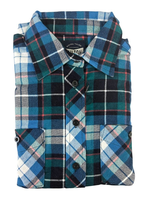 Milton Ladies Flannelette Shirts - Ocean