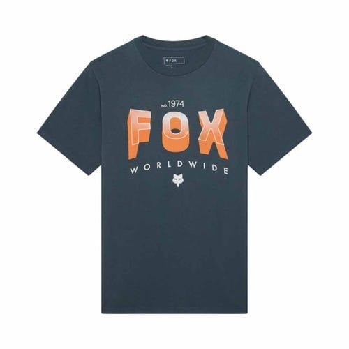 Fox Mens Block 195 Original Short Sleeve Tee - Deep Colbalt