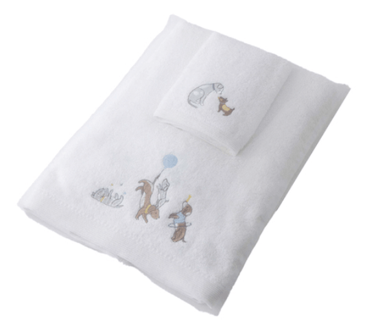 Pilbeam Puppy Play Bath Towel & Face Washer