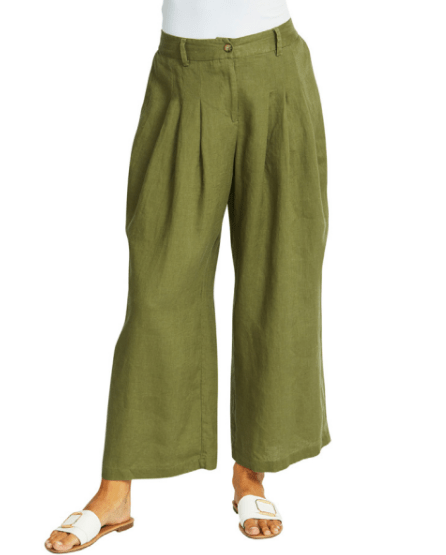 Pingpong Womens Amal Linen Palazzo Pant