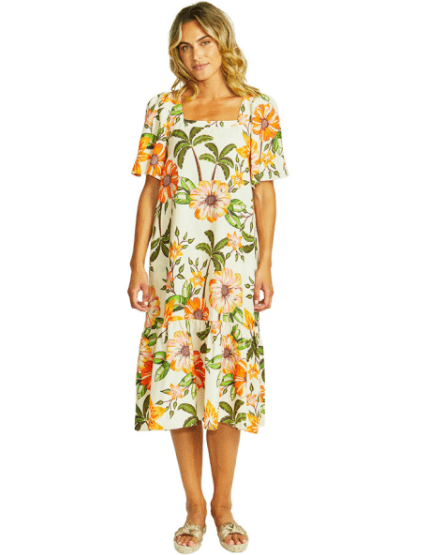 Pingpong Womens Ipanema Square Neck Dress