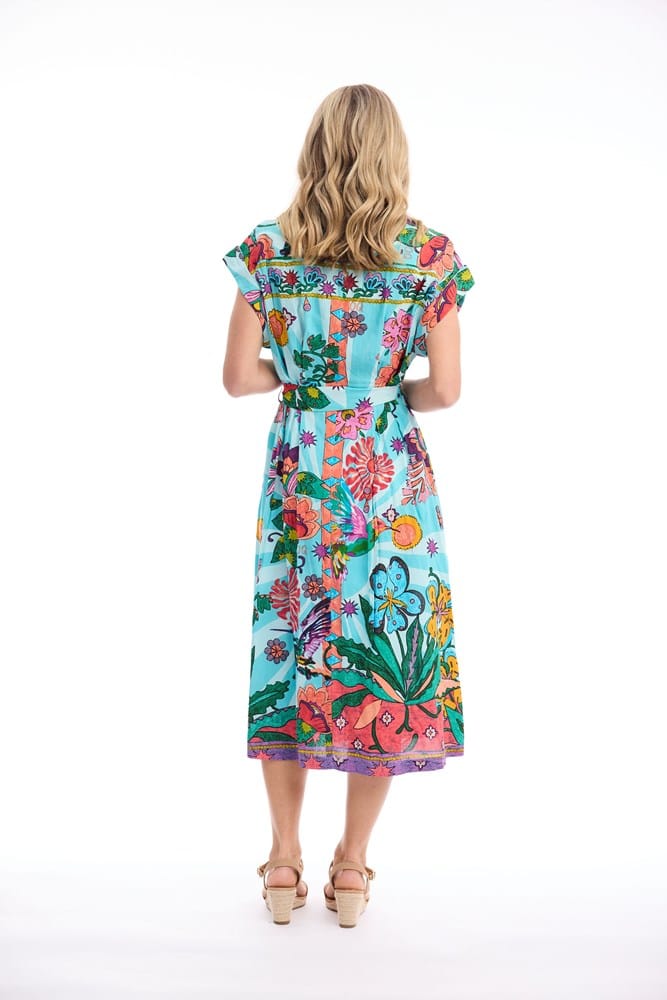 Load image into Gallery viewer, Orientique Womens Provence Dress Collar Tie Waist
