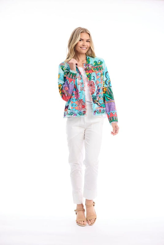 Orientique Womens Provence Jacket Fringe