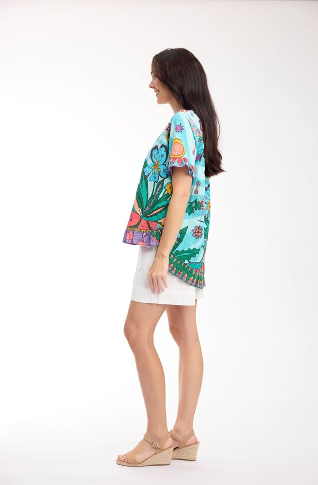 Load image into Gallery viewer, Orientique Womens Provence Top Frill
