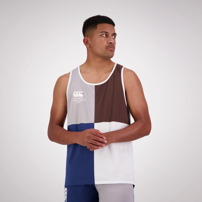 Canterbury Mens Harlequin Block Singlet - Multi