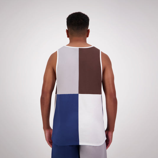 Canterbury Mens Harlequin Block Singlet - Multi