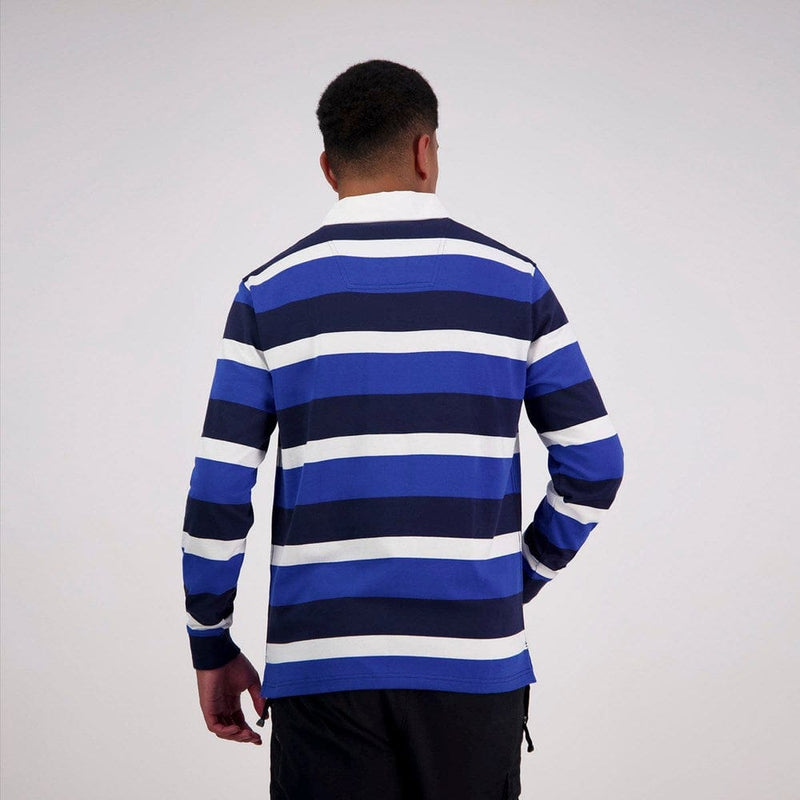 Load image into Gallery viewer, Canterbury Mens Yarn Dye Stripe Rugby Jersey - Strong Blue
