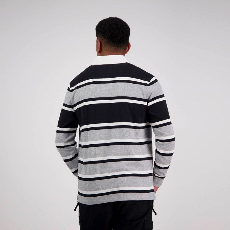 Load image into Gallery viewer, Canterbury Mens Yarn Dye Stripe Rugby Jersey - Jet Black
