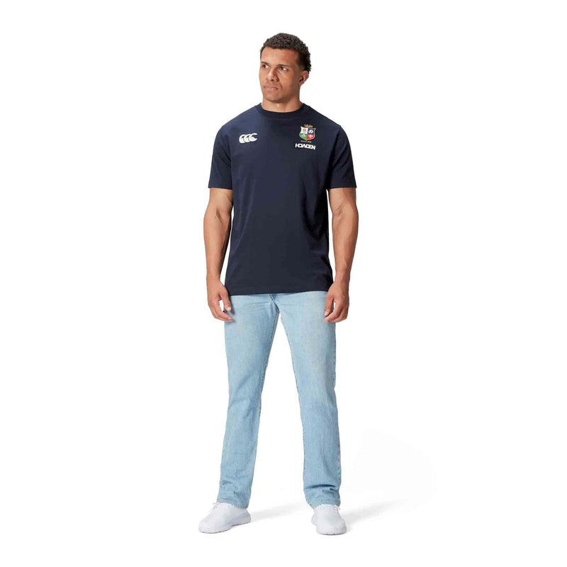 Load image into Gallery viewer, Mens British &amp; Irish Lions Dark Sapphire Cotton CCC Jersey Tee
