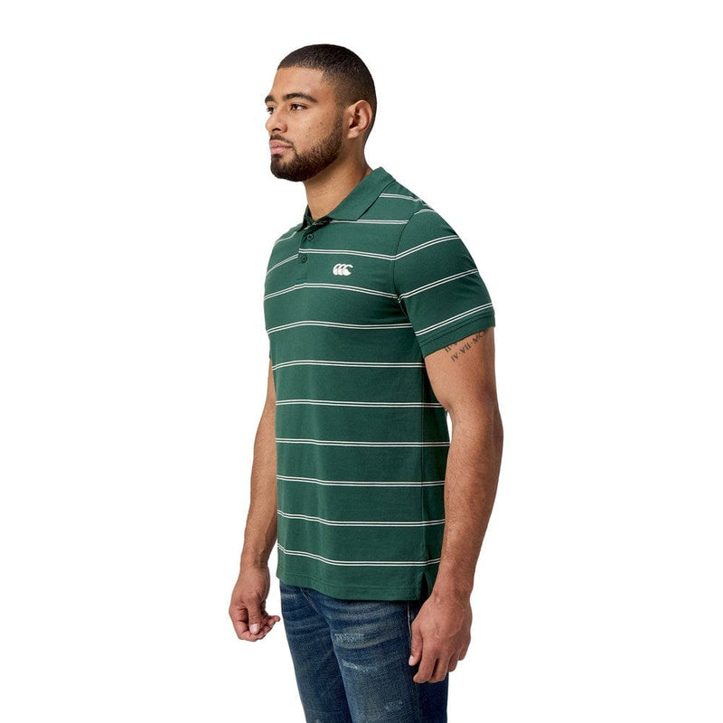 Load image into Gallery viewer, Canterbury Mens Yarn Dye Stripe Polo
