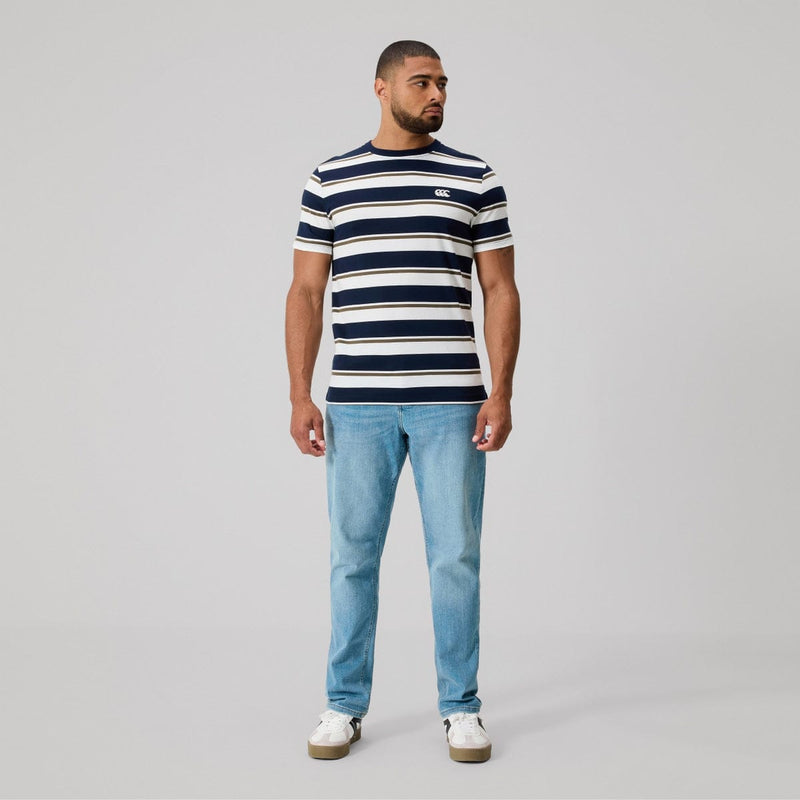 Load image into Gallery viewer, Canterbury Mens Fundamentals Stripe T-Shirt - Navy
