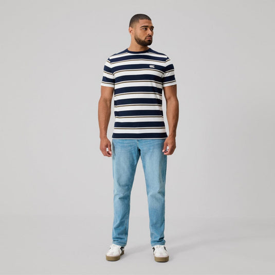 Canterbury Mens Fundamentals Stripe T-Shirt - Navy