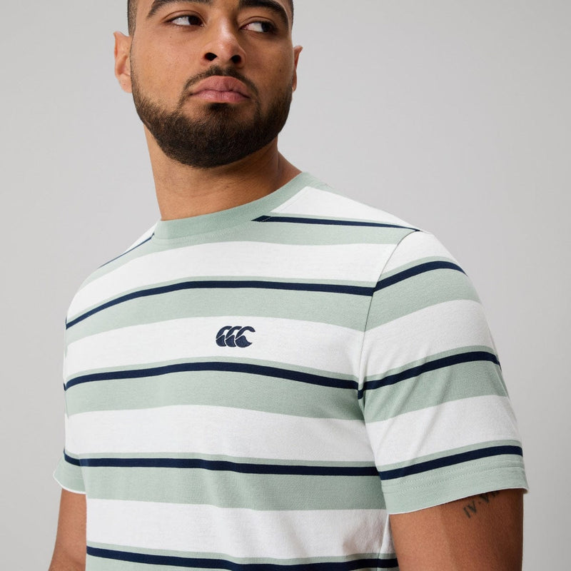 Load image into Gallery viewer, Canterbury Mens Fundamentals Stripe T-Shirt - Iceberg Green
