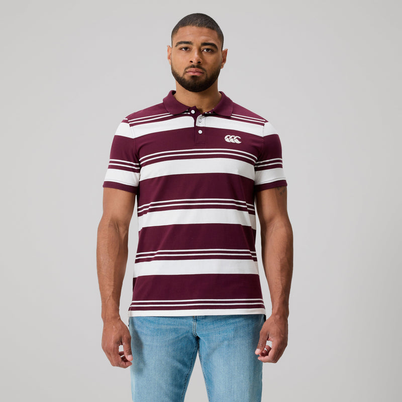 Load image into Gallery viewer, Canterbury Mens Engineered Stripe Polo - Fig
