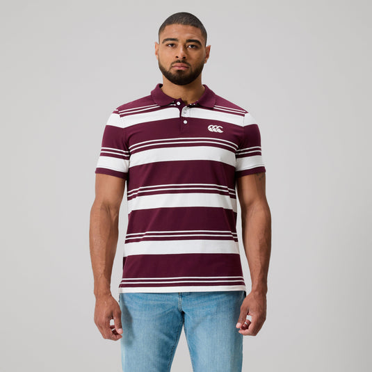 Canterbury Mens Engineered Stripe Polo - Fig