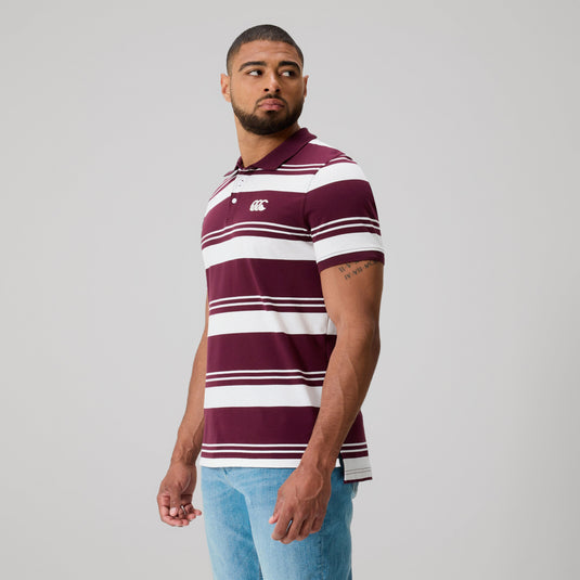 Canterbury Mens Engineered Stripe Polo - Fig