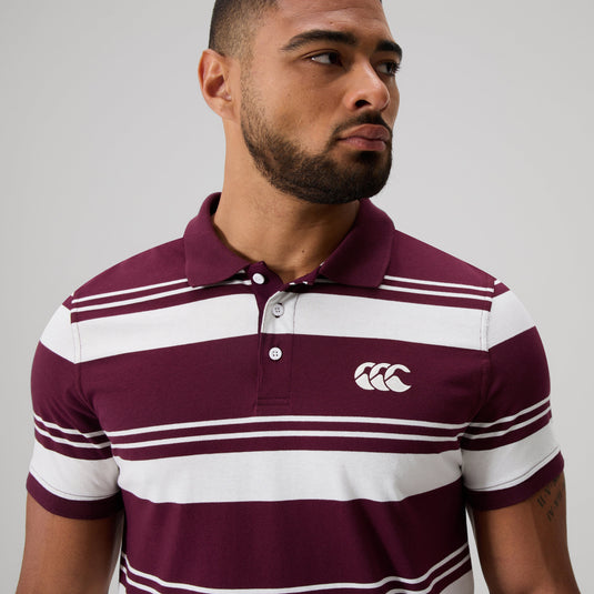 Canterbury Mens Engineered Stripe Polo - Fig