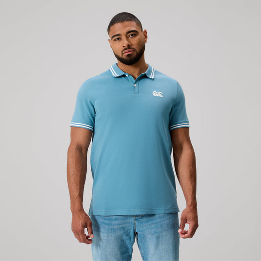Canterbury Mens Solid Dye Polo - Provincial Blue