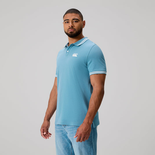 Canterbury Mens Solid Dye Polo - Provincial Blue