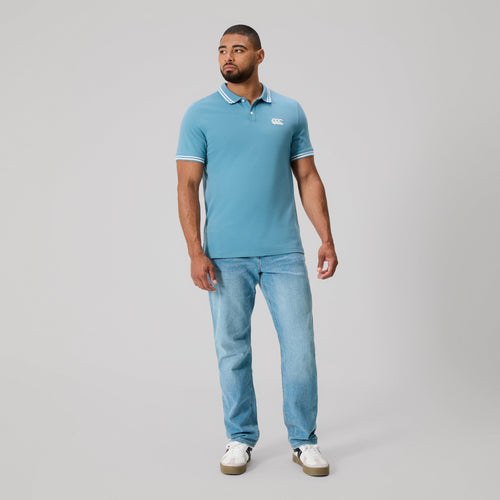 Canterbury Mens Solid Dye Polo - Provincial Blue