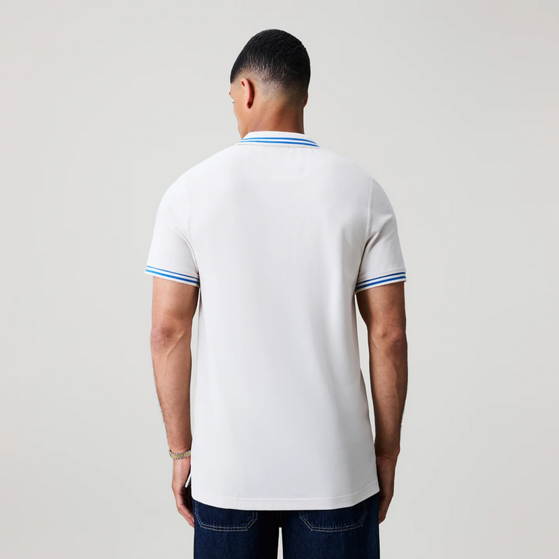 Load image into Gallery viewer, Canterbury Mens Solid Pique Polo - Moonbeam Grey/Navy
