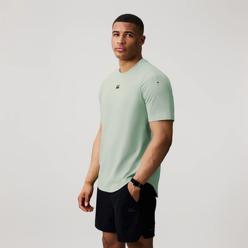 Load image into Gallery viewer, Canterbury Mens Everest Dart Tech T-Shirt - Seafoam Green/Black
