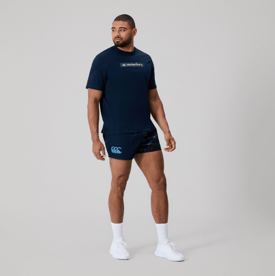 Canterbury Mens Force Harlequin Drill Short - Navy