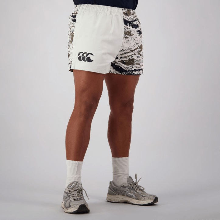 Load image into Gallery viewer, Canterbury Mens Force Harlequin Drill Short - Egret
