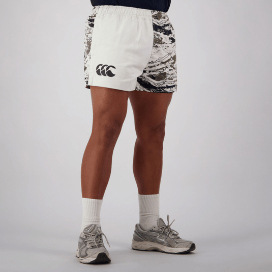 Canterbury Mens Force Harlequin Drill Short - Egret