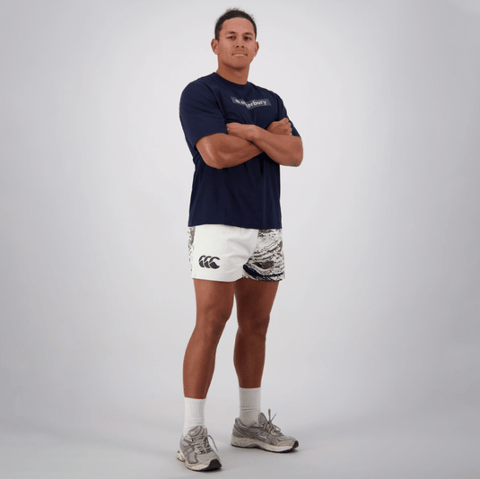 Canterbury Mens Force Harlequin Drill Short - Egret