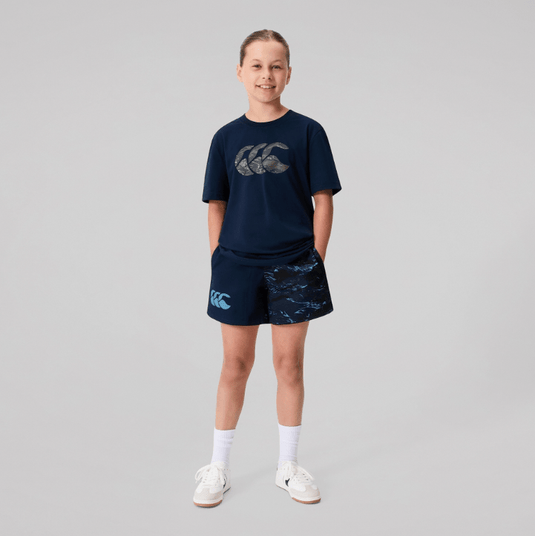 Canterbury Kids Force Harlequin Drill Short - Navy