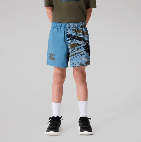 Canterbury Kids Force Harlequin Drill Short - Provincial Blue