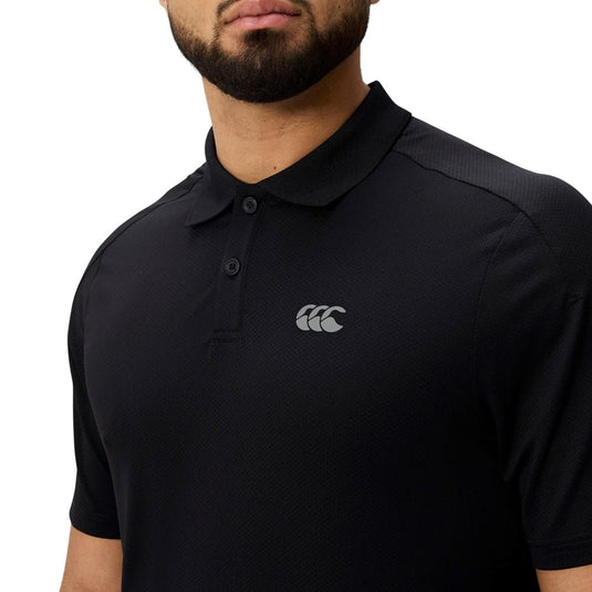 Canterbury Mens Tempo Polo Shirt - Black