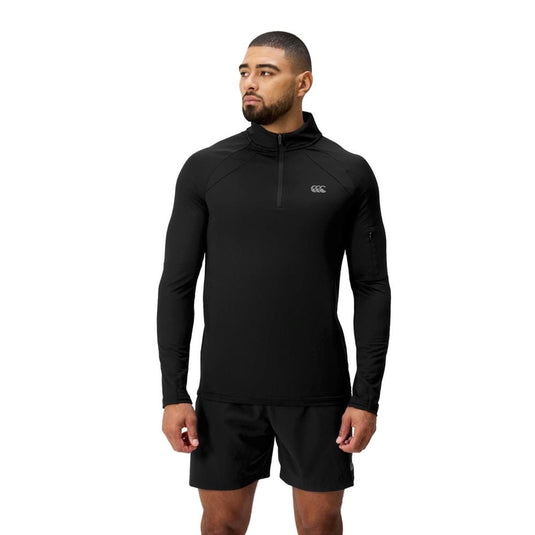Canterbury Mens Tempo Quarter Zip Jacket - Black
