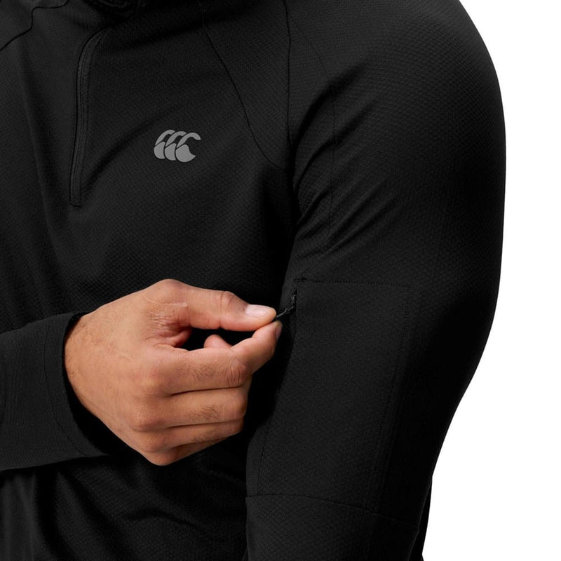 Load image into Gallery viewer, Canterbury Mens Tempo Quarter Zip Jacket - Black

