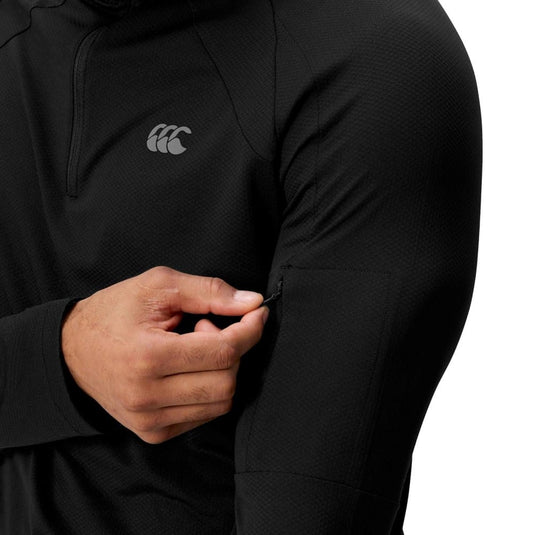 Canterbury Mens Tempo Quarter Zip Jacket - Black