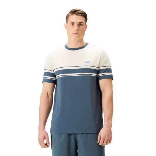 Canterbury Mens Everyday Stripe T-Shirt - Dark Slate