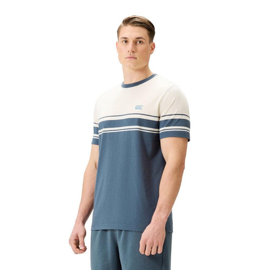 Canterbury Mens Everyday Stripe T-Shirt - Dark Slate