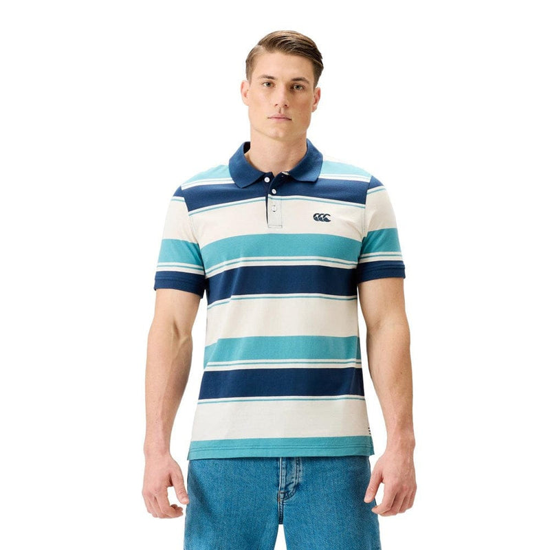 Load image into Gallery viewer, Canterbury Mens Fundamentals Stripe Polo
