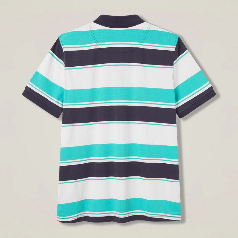 Load image into Gallery viewer, Canterbury Mens Yarn Stripe Polo - Baltic Green/Grey
