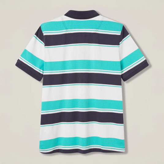 Canterbury Mens Yarn Stripe Polo - Baltic Green/Grey