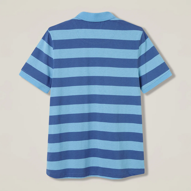 Load image into Gallery viewer, Canterbury Mens Yarn Stripe Polo - China Blue/Navy
