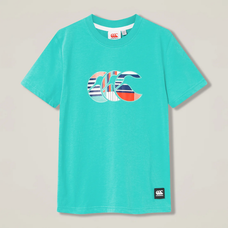 Load image into Gallery viewer, Canterbury Kids Uglies Logo T-Shirt - Baltic Green/Multi
